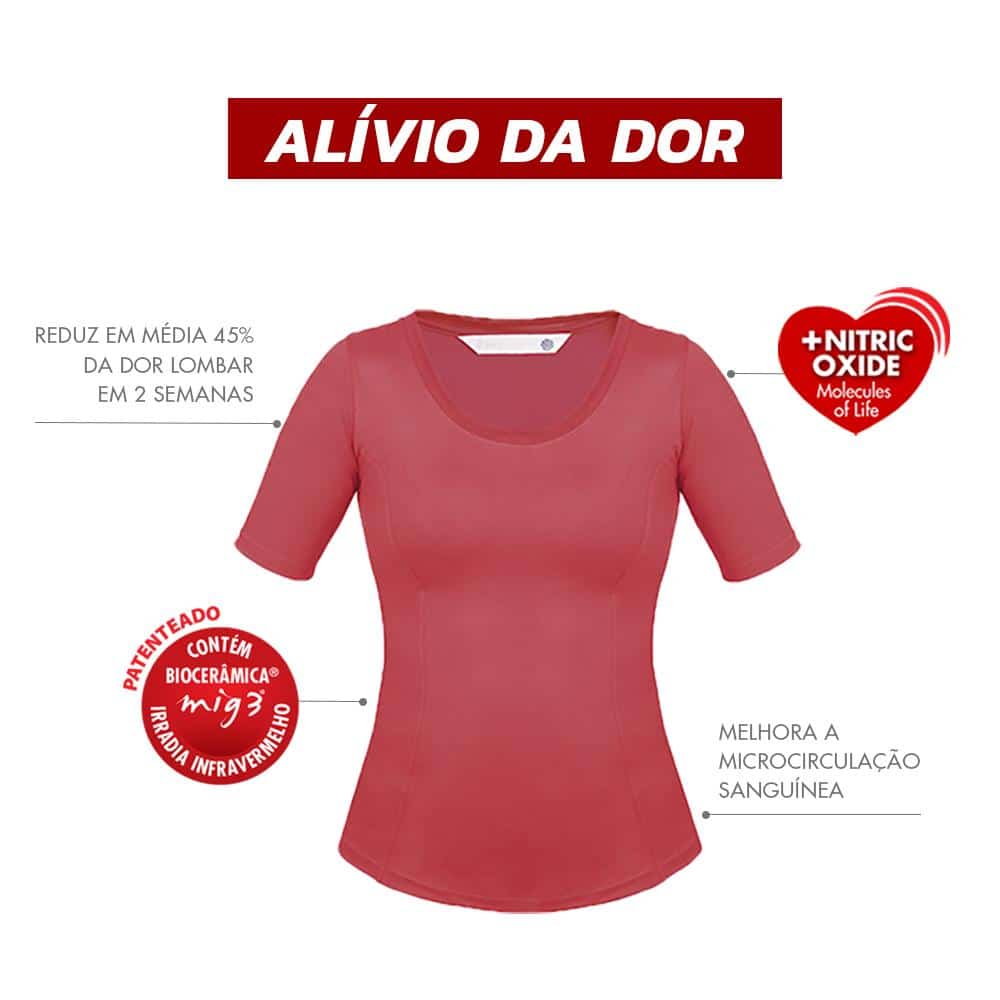 Camiseta OTI - Manga Curta Feminina - Gola de Telinha - Invel Brasil